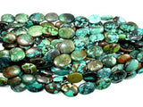 Genuine Turquoise, Oval Beads, 8 Inch Strand-Gems: Round & Faceted-BeadXpert