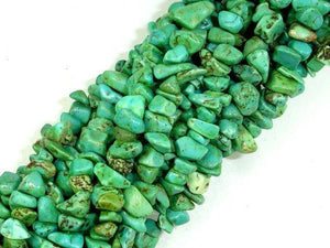 Turquoise Howlite, 4mm - 9mm Chips Beads, 34 Inch, Long full strand-Gems: Nugget,Chips,Drop-BeadXpert