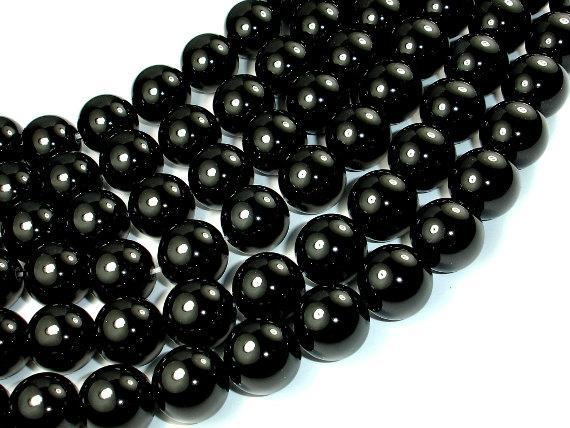 Black Onyx, 16mm Round Beads-Gems: Round & Faceted-BeadXpert