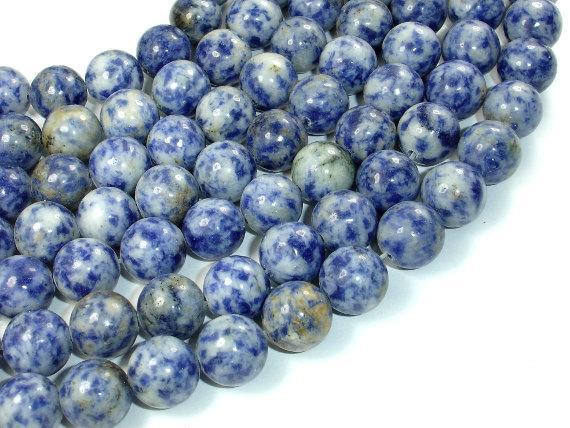 Blue Spot Jasper Beads, 12mm Round Beads-Gems: Round & Faceted-BeadXpert