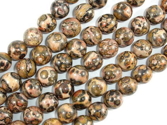 Leopard Skin Jasper, Round bead, 10mm-Gems: Round & Faceted-BeadXpert