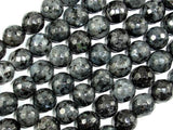 Black Labradorite, Larvikite, 12mm Faceted Round-Gems: Round & Faceted-BeadXpert