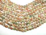 Chinese Unakite Beads, 12mm Coin Beads-Gems:Oval,Rectangle,Coin-BeadXpert