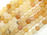 Matte Yellow Jade, 8mm Round Beads-Gems: Round & Faceted-BeadXpert