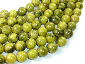 Yellow Turquoise Beads, 14mm Round Beads-Gems: Round & Faceted-BeadXpert