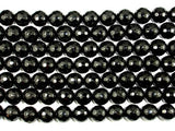 Black Onyx Beads, 14mm (13.8 mm) Faceted Round-Gems: Round & Faceted-BeadXpert