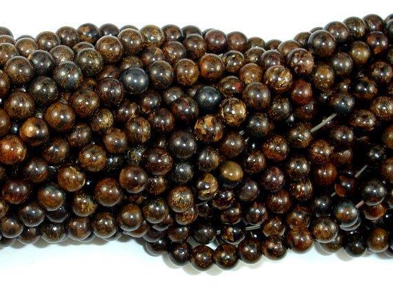 Bronzite Beads, Round, 4mm-Gems: Round & Faceted-BeadXpert