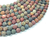 Matte Picasso Jasper Beads, 8mm, Round Beads-Gems: Round & Faceted-BeadXpert