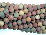 Matte Picasso Jasper Beads, 8mm, Round Beads-Gems: Round & Faceted-BeadXpert