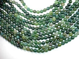 Moss Agate Beads, 8mm, Green, Round Beads-Gems: Round & Faceted-BeadXpert