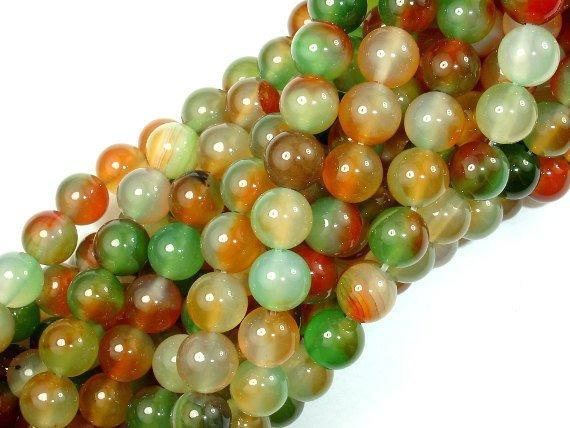 Agate Beads, Round, 8mm, 15.5 Inch-Gems: Round & Faceted-BeadXpert