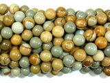 Wild Horse Picture Jasper, Owyhee Picture Jasper, 8 mm Round Beads-Gems: Round & Faceted-BeadXpert