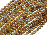 Rainbow Petrified Wood Jasper, 4mm Round Beads-Gems: Round & Faceted-BeadXpert
