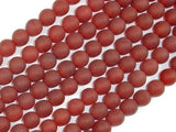 Matte Carnelian Beads, 8mm Round Beads-Gems: Round & Faceted-BeadXpert