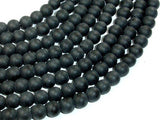 Matte Black Stone, 8mm Round Beads-Gems: Round & Faceted-BeadXpert