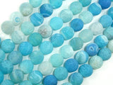 Frosted Matte Agate - Sea Blue, 10mm Round Beads-Agate: Round & Faceted-BeadXpert