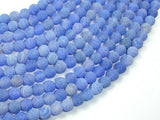 Frosted Matte Agate - Blue, 6mm Round Beads-Agate: Round & Faceted-BeadXpert