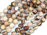 Brown Zebra Jasper Beads, 12mm Round Beads-Gems: Round & Faceted-BeadXpert